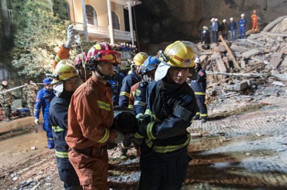 Aardverschuiving treft hotel Centraal-China: 12 doden