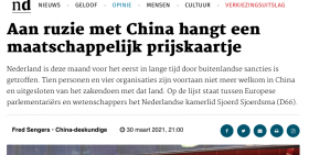 Opinie: Aan ruzie met China hangt een prijskaartje