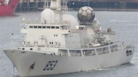 'Chinees spionageschip zendt onvriendelijk signaal'