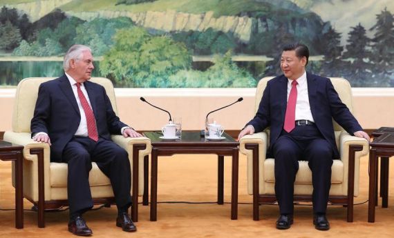 Tillerson is als was in Chinese handen