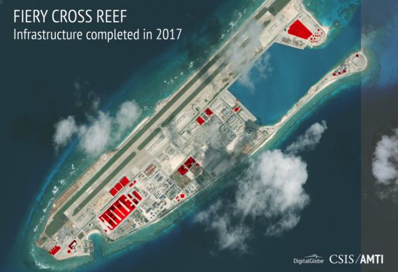 China is nog niet uitgebouwd in Zuidchinese-Zee